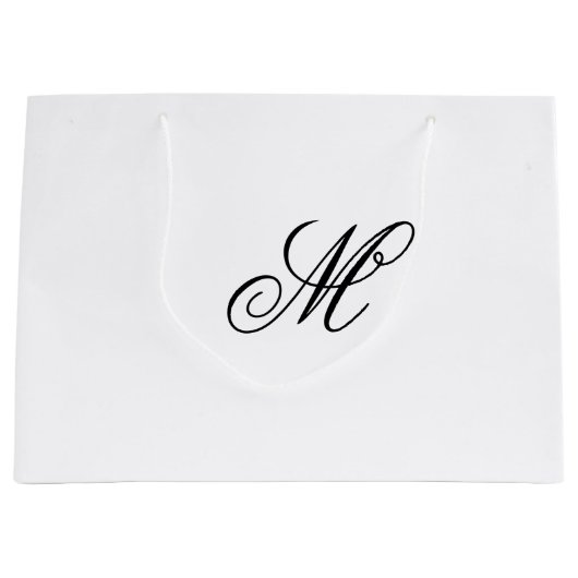 Elegante Monogram Initiaal Groot Cadeauzakje (Voorkant)