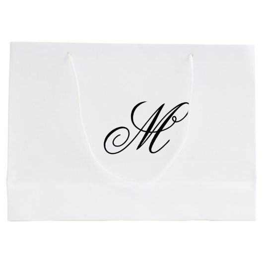 Elegante Monogram Initiaal Groot Cadeauzakje (Achterkant)