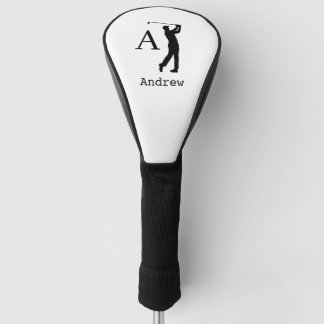 Elegante monogram initiaal naam gepersonaliseerd golfheadcover