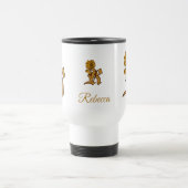 Elegante monogram initiaal R gouden pioenroos gepe Reisbeker (Center)