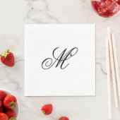Elegante Monogram Initiaal Servet (Insitu)