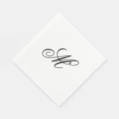 Elegante Monogram Initiaal Servet (Hoek)