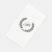 Elegante Monogram Initiaal Servet (Hoek)