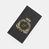 Elegante Monogram Initiaal Servet (Hoek)