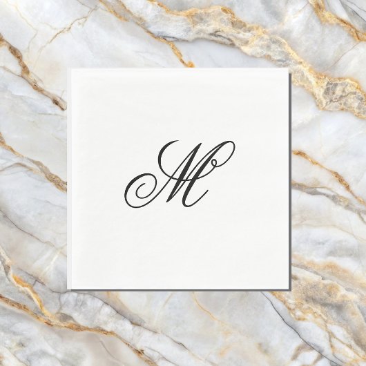 Elegante Monogram Initiaal Servet