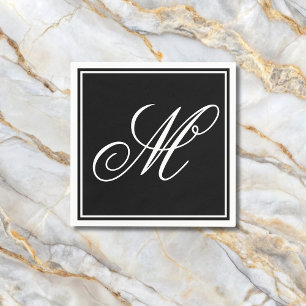 Elegante Monogram Initiaal Servet