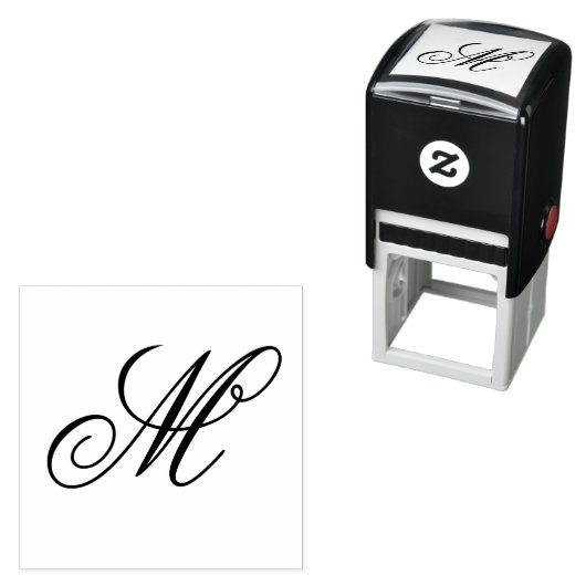 Elegante Monogram Initiaal Zelfinkende Stempel (In situ)