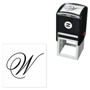 Elegante Monogram Initiaal Zelfinkende Stempel