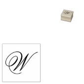 Elegante Monogram Initiaal Zelfinktampon Rubberstempel (Gestempeld)