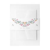 Elegante Monogram Initialen Bloemenbruiloft Uitnodigingen Wikkel (Voorkant Voorbeeld)