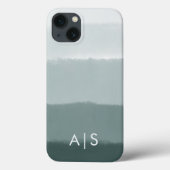 Elegante monogram Initialen gekalkte sparren ombre Case-Mate iPhone Case (Achterkant)