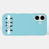 Elegante Monogram iPhone Case | Gepersonaliseerd (Achterkant (horizontaal))