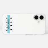 Elegante Monogram iPhone Case | Gepersonaliseerd (Achterkant (horizontaal))