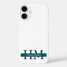 Elegante Monogram iPhone Case | Gepersonaliseerd