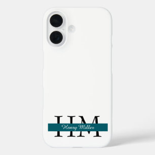 Elegante Monogram iPhone Case   Gepersonaliseerd