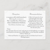 Elegante monogram katholieke bruiloft informatiekaartje (Achterkant)