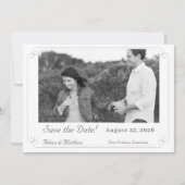 Elegante monogram katholieke bruiloft save the date (Voorkant)
