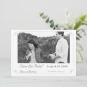Elegante monogram katholieke bruiloft save the date (Staand voorkant)