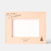 Elegante Monogram Kerstboom Classy Typografie Gegraveerde Lijstjes (Voorkant)