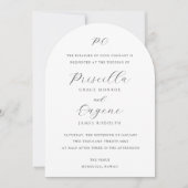 Elegante Monogram Klassieke Trouw Kaart (Voorkant)