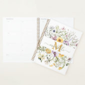 Elegante Monogram Kleurrijke Bloementuin Bloemstuk Planner (Display)