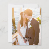 Elegante  Monogram Lege Foto Terug Bedankkaart (Achterkant)