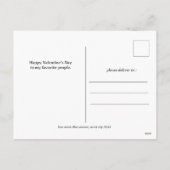 Elegante Monogram Liefde valentijnsdag koppel foto Feestdagenkaart (Achterkant)