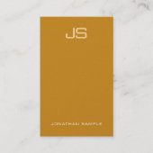 Elegante Monogram Luxe Premium Pearl Finish Visitekaartje (Voorkant)