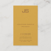 Elegante Monogram Luxe Premium Pearl Finish Visitekaartje (Achterkant)