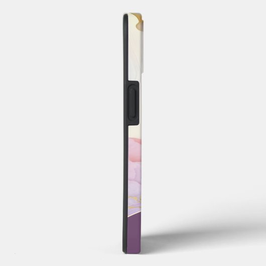 Elegante Monogram Marmeren Vloeibare Inkt Case-Mate iPhone Case (Achterkant / Rechts)