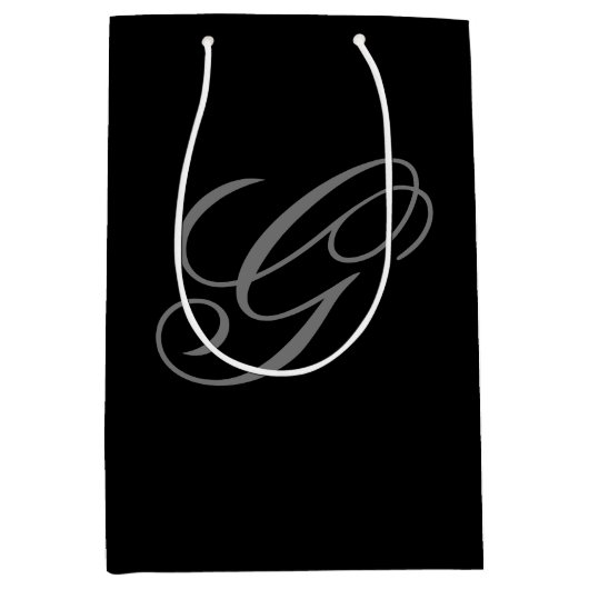 Elegante Monogram Midden Geschenkentas Medium Cadeauzakje (Voorkant)