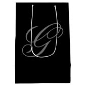 Elegante Monogram Midden Geschenkentas Medium Cadeauzakje (Achterkant)