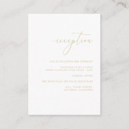 Elegante Monogram Minimalistische Trouwreceptie Informatiekaartje