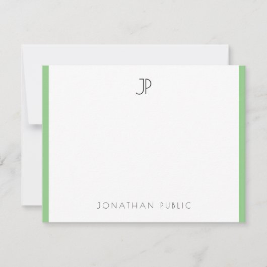 Elegante Monogram Moderne Eenvoudige Sjabloon Tren (Voorkant)