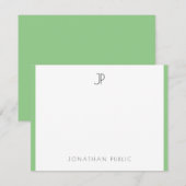 Elegante Monogram Moderne Eenvoudige Sjabloon Tren (Voorkant / Achterkant)