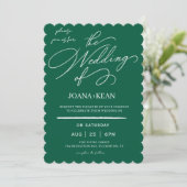 Elegante Monogram Moderne Trouwdag Kaart (Staand voorkant)