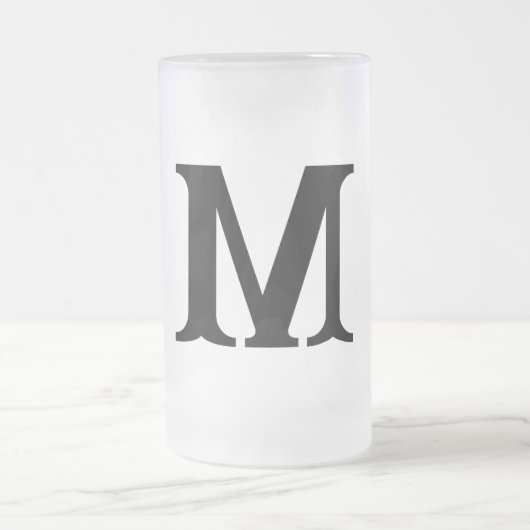 Elegante Monogram Monogram Vorstglas Bierpul Matglas Bierpul (Center)