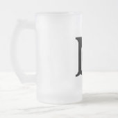 Elegante Monogram Monogram Vorstglas Bierpul Matglas Bierpul (Links)