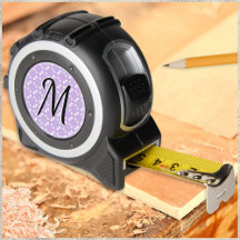 Elegante Monogram Mooi Stippenpatroon Lila Paars