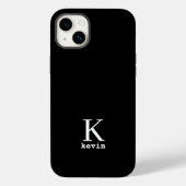 Elegante monogram naam gepersonaliseerd eenvoudig Case-Mate iPhone case (Achterkant)