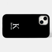 Elegante monogram naam gepersonaliseerd eenvoudig Case-Mate iPhone case (Achterkant (horizontaal))