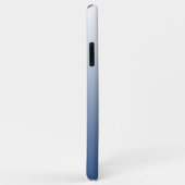 Elegante monogram naam in script klassiek blauw om Case-Mate iPhone case (Achterkant/rechts)