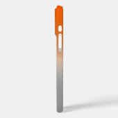 Elegante Monogram Naam Oranje Ombre Nepmetaal Case-Mate iPhone Case (Achterkant / Links)