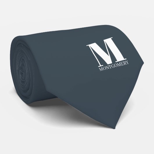 Elegante Monogram + Naam Trouwdas Stropdas (Opgerold)