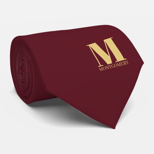 Elegante Monogram + Naam Trouwdas Stropdas (Opgerold)