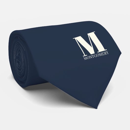 Elegante Monogram + Naam Trouwdas Stropdas (Opgerold)