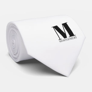 Elegante Monogram + Naam Trouwdas Stropdas