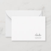 Elegante Monogram Naam Zwart-Wit Notitiekaartje (Voorkant)