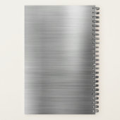 Elegante Monogram Nep Zilver Grijs Reizen Planner (Achterkant)