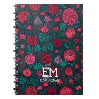 Elegante Monogram Notitieboek voor Haar